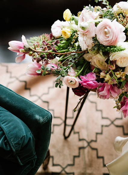 Dramatic floral wedding inspiration Inspiration