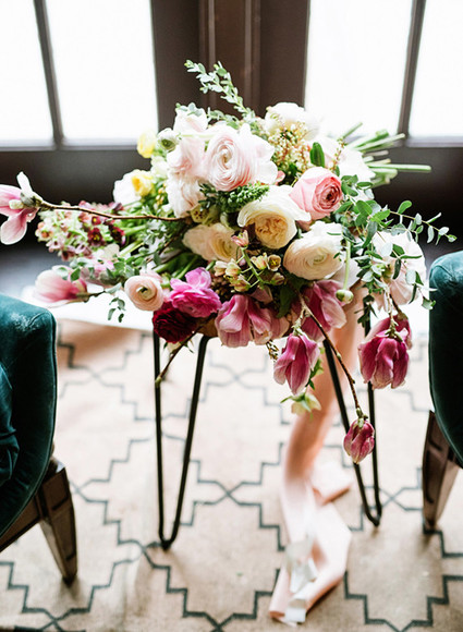 Dramatic floral wedding inspiration Inspiration