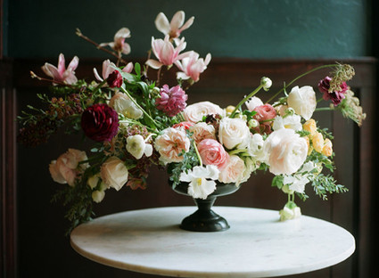 Dramatic floral wedding inspiration Inspiration
