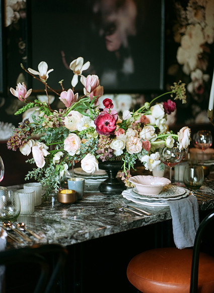 Dramatic floral wedding inspiration Inspiration