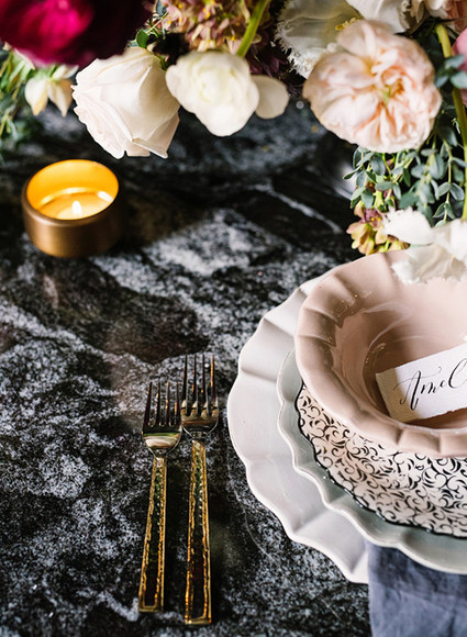 Dramatic floral wedding inspiration Inspiration