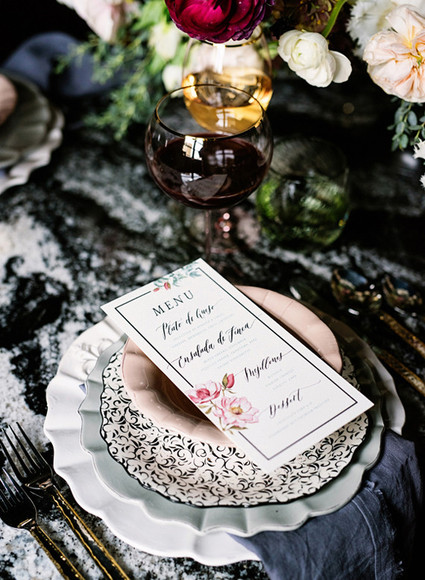 Dramatic floral wedding inspiration Inspiration