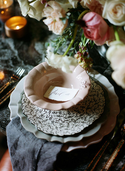Dramatic floral wedding inspiration Inspiration