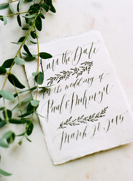 Dramatic floral wedding invitations