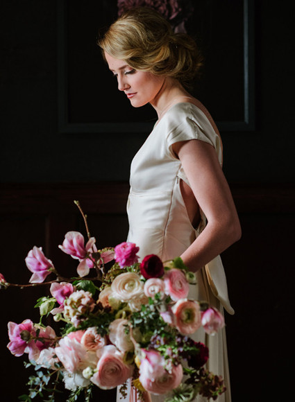 Dramatic floral wedding inspiration Inspiration