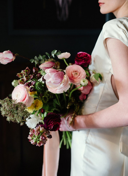 Dramatic floral wedding inspiration Inspiration