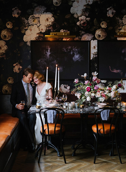 Dramatic floral wedding inspiration Inspiration