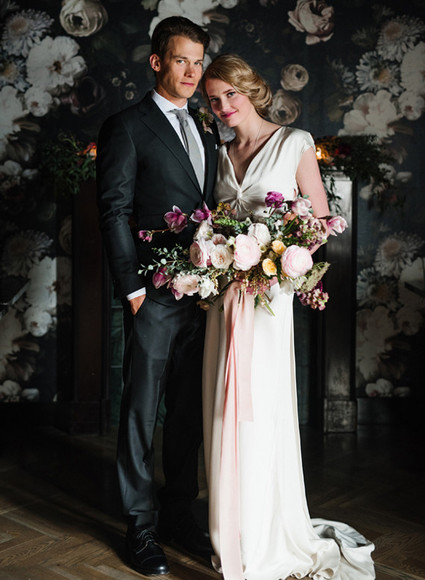 Dramatic floral wedding inspiration Inspiration