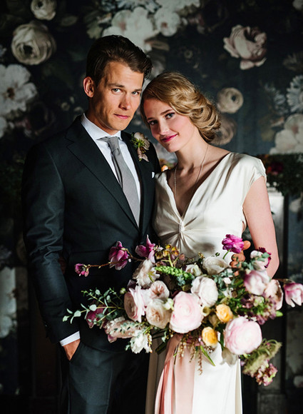 Dramatic floral wedding inspiration Inspiration