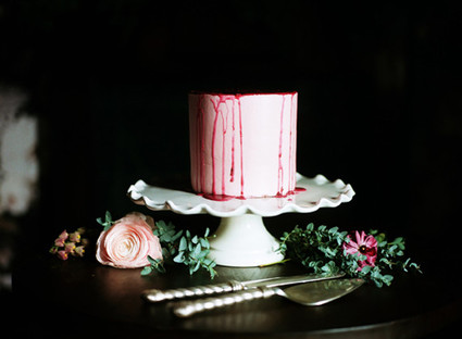 Pink wedding cake