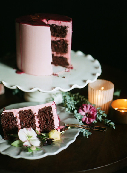 Pink wedding cake