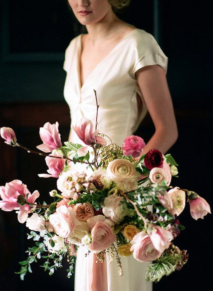 Dramatic floral wedding inspiration Inspiration