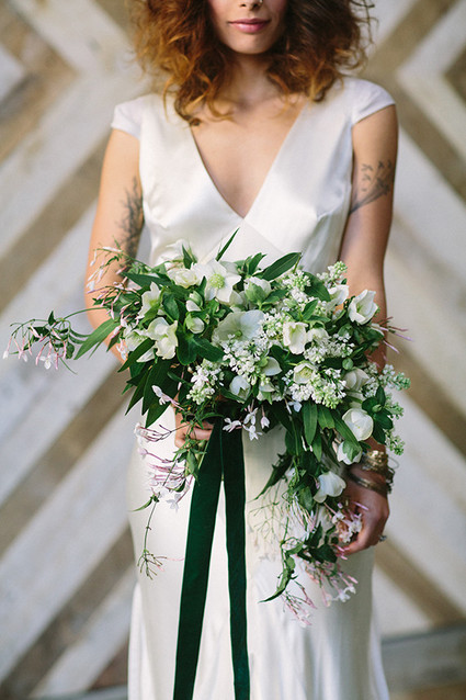 Green and white bouquet Inspiration