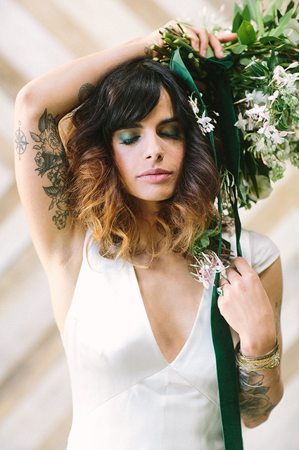 Green and white bouquet