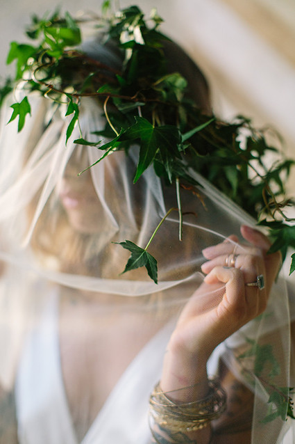 Green ivy floral crown
