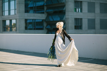 Modern black and blue bridal inspiration