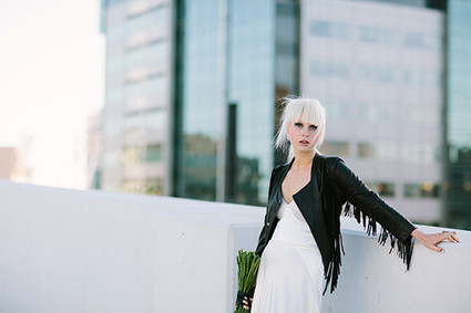 Modern black and blue bridal inspiration