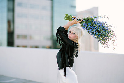 Modern black and blue bridal inspiration