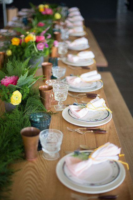 Rustic modern tablescape featuring Yeah Furniture