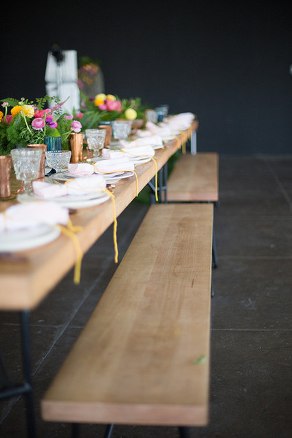 Rustic modern tablescape featuring Yeah Furniture