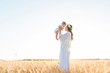 mother son golden hour photos