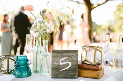 Wood table number