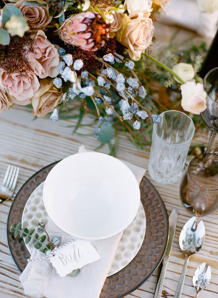 Vintage and rustic place setting