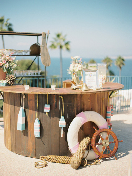 Nautical La Jolla wedding bar Inspiration