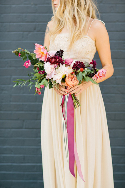 Colorful bohemian bouquet