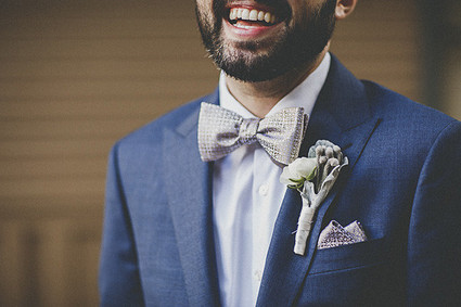 Groom with silver boutonniere