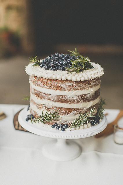 Blueberry naked cake