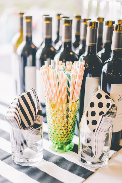 Party napkins and straws