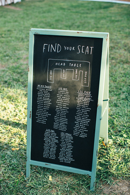 Chalkboard Escort Cards Inspiration