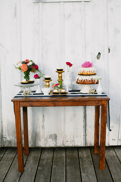 Floral Farm Wedding Dessert Table Inspiration