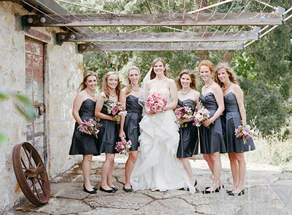 Dark grey bridesmaid dresses