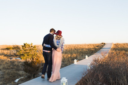 Early spring beach proposal