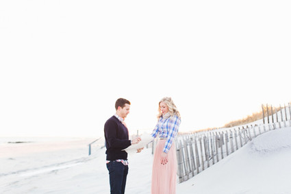 Early spring beach proposal
