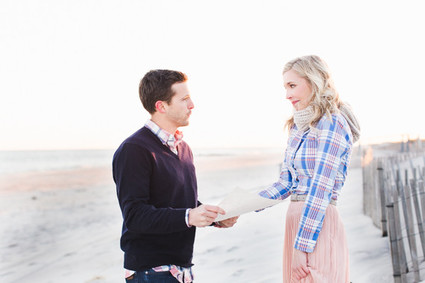 Early spring beach proposal