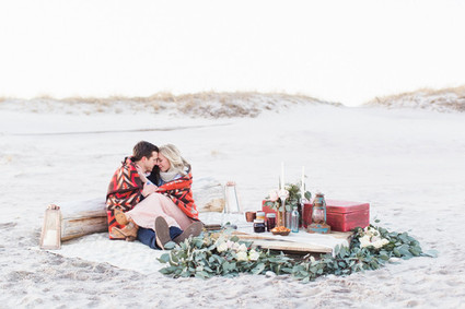 Early spring beach proposal