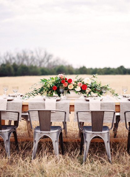 Rustic outdoor tablescape