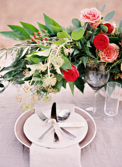 Rustic outdoor tablescape