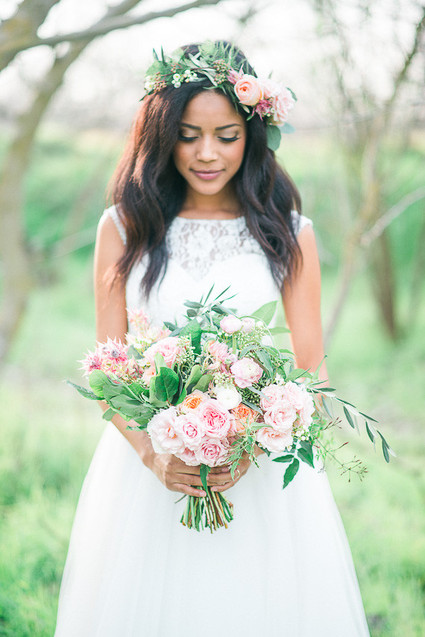 Bride with bouquet