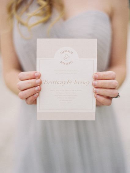 Light pink invitation