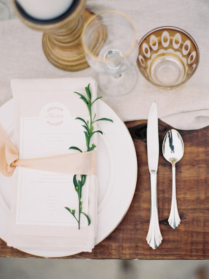 Spring garden editorial place setting