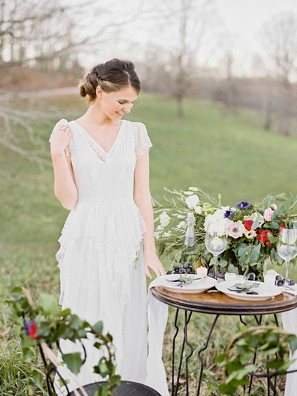 Tuscany bridal inspiration tablescape