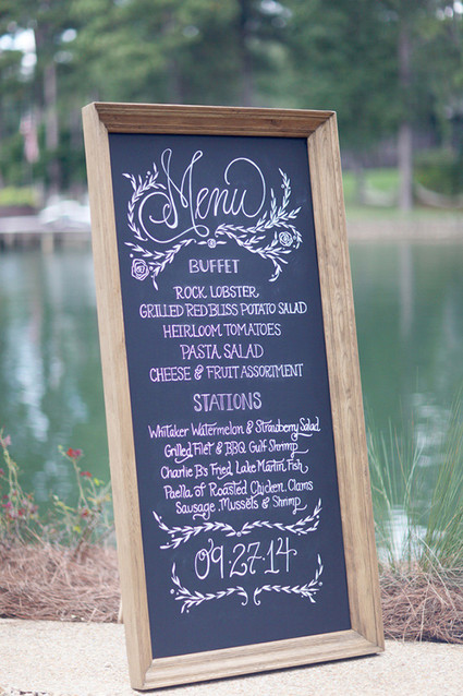 Chalkboard menu