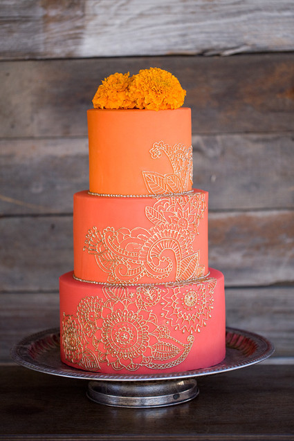 Orange and gold cake Inspiration