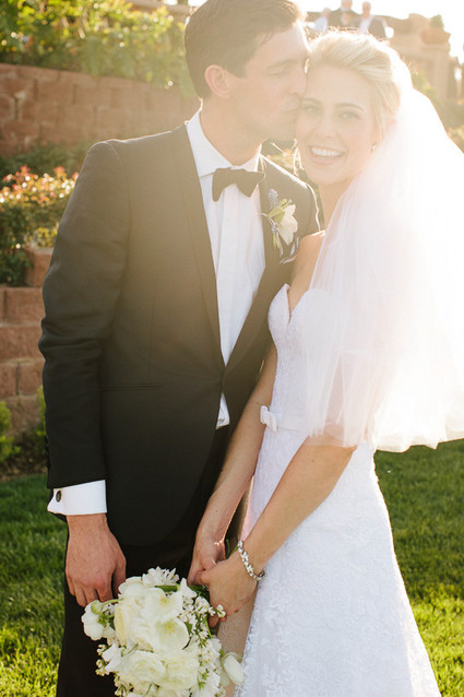 Wedding sunset portrait