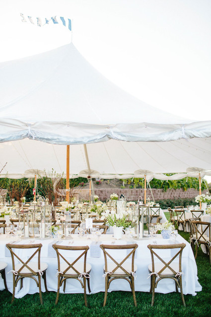 White wedding reception