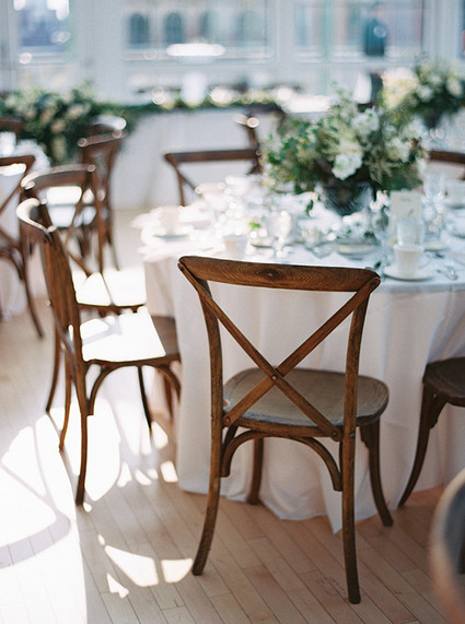 Brown and white chairs